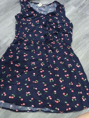 Mimi Chica Navy Cherry Print Sleeveless Camisole